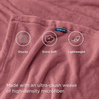 Bedsure GentleSoft Twin XL Fleece Blanket Dorm Bedding - Lightweight Soft Cozy Blankets for Bed, Sofa, Couch, Travel, Camping, Dusty Rose, 66"x90"