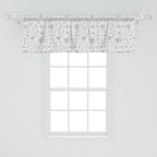Ambesonne Nordic Window Valance, Viking Runes and Talismans Scandinavian Symbols with The Futhark Alphabet, Curtain Valance for Kitchen Bedroom Decor with Rod Pocket, 54" X 18", Dark Grey and White