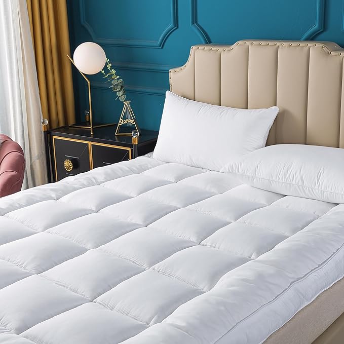 Mattress Topper Queen Size Pillowtop Mattress Cover Cooling Mattress Pad 2 Inch Thick