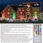 HOME LIGHTING 66ft Christmas Decorative Mini Lights, 200 LED RGB Changing 8 Functional Green Wire Fairy Halloween Lights with Remote Timer, Plug in Indoor Outdoor Xmas Wedding Party Decor