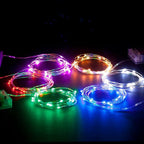30 LEDs Pink Color String Lights Silver Wire Indoor and Outdoor 9.5 Feet Firefly Starry Fairy Lights Battery Powered for DIY, Christmas, Holidays, Party, Bedroom and Centerpieces
