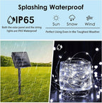 Solar String Lights Outdoor, 4 Pack Each 100 LED Solar Christmas Twinkle Lights Outside, Waterproof Copper Wire with 8 Modes Solar Fairy Lights for Garden Yard Tree Wedding Christmas Decor(Cool White)