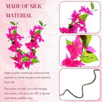 30 Pcs Artificial Faux Bougainvillea Fake Flower Silk Bougainvillea Branches UV Resistant Outdoor Indoor Decoration for Wedding Home Centerpieces Outside Decor (Rose Purple)