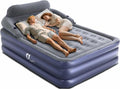 A-ER-FA Queen Air Mattress with Detachable Headboard and Cup Holder - 20 Height 700lbs Capacity Comfort Inflatable Bed for Guests Home Camping and Travel Durable Construction,Colchón Inflable,Air Bed