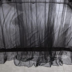 Joyreap 4 Corners Post Canopy Bed Curtain Black- King Size Royal Luxurious Cozy Drapes Netting- Elegant Bedroom Decoration Accessories for Adults