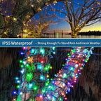 Christmas String Lights End-to-End Plug 8 Modes 108FT 300 LED IP55 Outdoor Waterproof UL Certificated Indoor Fairy Lights Garden Wedding Christma Trees Parties Decoration