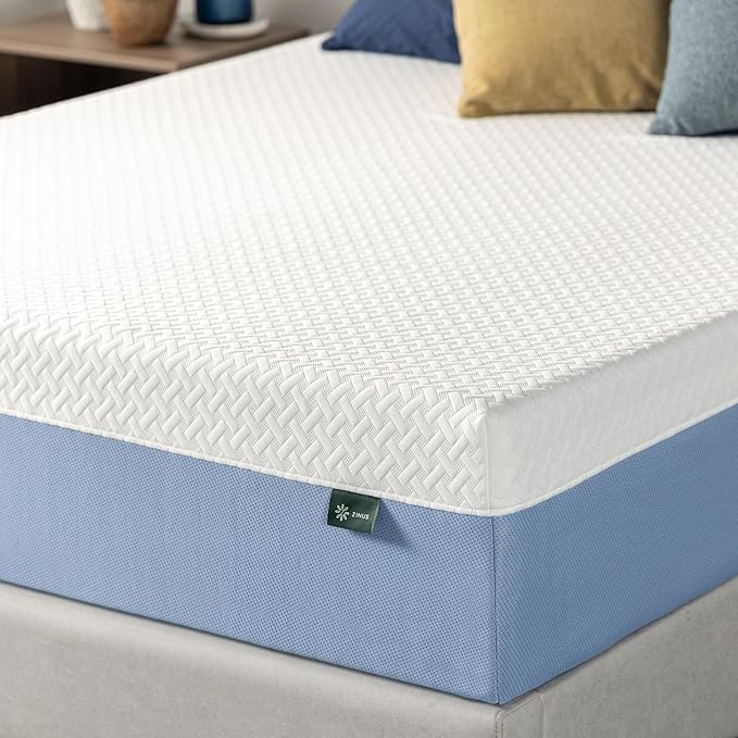 ZINUS 10 Inch Twin Cooling Essential Memory Foam Mattress [NewVersion], Fiberglass Free, Medium Feel, Breathable Cooling Layers, Certified Safe Materials