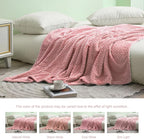 Exclusivo Mezcla Fleece King Size Blanket for Bed, 90x104 Inches Soft Cozy Jacquard Flannel Blankets, Lightweight Fuzzy Plush Warm for Winter, Pink