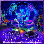 66 Foot Black Light Strips & Remote, Dimmable Flexible Blackights Strip Lights for Glow Party Body Paint Birthday Bedroom Room Fluorescent Tapestry Poster, Non-Waterproof 1200 LEDs 66ft/20M