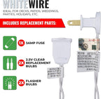 612 Vermont 100 Clear Christmas Lights on White Wire, UL Approved for Indoor/Outdoor Use, 18 Foot of Lighted Length, 20 Foot of Total Length (Pack of 2)