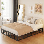 10 Inch High Profile King Box Spring Heavy Duty Metal King Size Box Spring with Fabric Cover, Sturdy Mattress Foundation, Easy Assembly, Noise Free, Black
