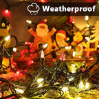 Brizled Red & Warm White Christmas Lights, 33ft 100 LED Christmas String Lights, 120V UL Certified Xmas Tree Light Connectable White Xmas Light Indoor Outdoor for Home Tree Holiday Wedding Patio Decor