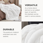 Bedsure GentleSoft Fluffy White Throw Blanket, White Decor Fuzzy Gifts for Women, Soft Cozy Furry Sherpa Fleece Plush Thick Warm Shaggy Faux Fur Throw Blanket for Couch, Bed, Camping, Travel, 50x60