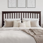 AFI, Mission King Solid Wood Headboard with Attachable Charger, Espresso