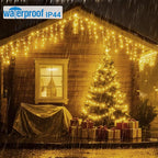 66Ft 200LED Warm White Christmas Lights Plug in,8 Modes Connectable String Light Classroom Lights Indoor Outdoor for Halloween Christmas Tree Bedroom Garden Decor (Clear Wire)