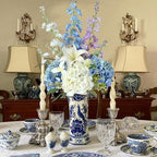 4PCS White/Cream Hydrangea Artificial Flowers, 21" Lifelike Latex Silk Real Touch Faux Hydrangea Flowers, Artificial Hydrangeas Bouquet for Wedding Centerpieces Tables Party Home