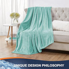 Walensee Fleece Blanket Plush Throw Fuzzy Lightweight (King Size 108x90 Light Blue) Super Soft Microfiber Flannel Blankets for Couch, Bed, Sofa Ultra Luxurious Warm and Cozy for All Seasons