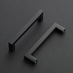 Ravinte 15 Pack Black Cabinet Pulls 5 Inch Square Kitchen Cabinet Handles Matte Black Kitchen Hardware for Drawer Pulls Drawer Handles Come with Screwdriver