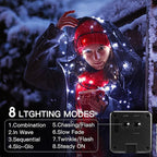 Solar String Lights Outdoor, 2 Pack 79FT 200 LED Waterproof Solar Christmas Lights with 8 Lighting Modes for Tree Yard Garden Party Xmas Decorations