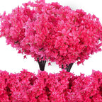 60 Pack Artificial Bougainvillea Floral 38" Silk Long Stem Bougainvillea Plants Hanging Table Centerpiece for Home Wedding Indoor Outdoor Decorations (Rose Red)