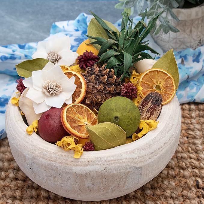 ANDALUCA Decorative Fragrance Tropical Pineapple Potpourri with Fragrance Vial (Pineapple Paradise)
