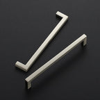 Ravinte 10 Pack Solid Kitchen Cabinet Handles Brushed Nickel Cabinet Pulls Slim Drawer Pulls with 6-1/4 Inch Hole Center Square Bar Kitchen Cabinet Hardware