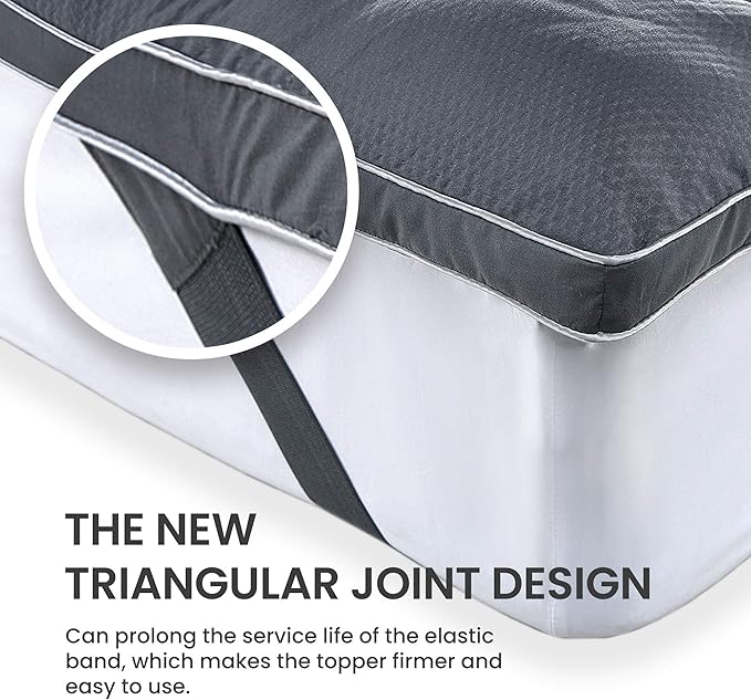 SLEEP ZONE Twin XL Mattress Topper for College Dorm Cooling Mattress Pad Cover Fluffy Down Alternative Bed Topper 8-21 Inch Deep Pocket, Twin XL