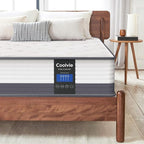 Coolvie 10 Inch Queen Mattresses, Queen Size Hybrid Mattress Built in Pocketed Coils and Gel Memory Foam Layer, Low Motion Transfer & Breathable Bed in A Box