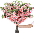 30 Pcs Artificial Faux Bougainvillea Fake Flower Silk Bougainvillea Branches UV Resistant Outdoor Indoor Decoration for Wedding Home Centerpieces Outside Decor (Peach Pink)