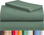 LuxClub Twin XL Sheets - Twin Bed Sheets for Boys and Girls, 3 PC Deep Pockets Wrinkle Free Kids Fitted Sheets Machine Washable Hotel Bedding Silky Soft - Tree Moss Green Twin XL