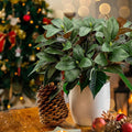 4 Pcs Artificial Magnolia Leaves Branches 30 Inch Each with 3 Branches with Magnolia Fruit Faux Stems for Indoor Outdoor Home Wedding Floral Arrangement Decoration