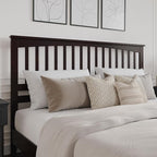 AFI, Mission King Solid Wood Headboard with Attachable Charger, Espresso