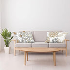 Ambesonne Vintage Throw Pillow Cushion Case Pack of 4, Bohemian Ornamental Leaves Dahlia Pattern Geometric Art Curlicue, Modern Accent Double-Sided Digital Printing, 18", Pale Brown Grey White