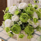 Luyue 8 Packs Peonies Artificial Flowers Faux Peony Bouquet Fake Peonies Flower for Vase Silk Peony Floral Arrangements for Table Centerpiece Wedding Decoration Indoor Home Decor