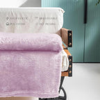 Exclusivo Mezcla Plush Fuzzy Fleece Throw Blanket Extra Large, Super Soft, Fluffy and Warm Blankets for Couch, Bed, Suitable for All Seasons (50x70 Inches, Light Purple)