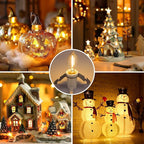 Accessory Cord with Light Bulb UL-Listed White Cord with On/Off Switch Plugs - Perfect for Holiday Decorations and Craft Projects (4 Pack * One Led Bulb)