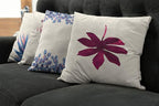 Ambesonne Botanical Throw Pillow Cushion Case Pack of 4, Minimalist Watercolor Painting Leaves Agave Branches Plant in a Pot, Modern Accent Double-Sided Digital Printing, 24", Dark Pink and Ceil Blue