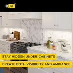 GETINLIGHT 12-inch Hardwired Only 3 Color LED Under Cabinet Lighting, Selectable 3000K/4000K/5000K, Dimmable, Matte White Finished, ETL Listed, IN-0201-11-WH-345K