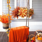 Ceenna 16 Bundles Fall Artificial Flowers for Outdoors Decorations Floral Picks Stem Fake Mums Eucalyptus Maple Leaves Berry for Garden Autumn Thanksgiving Arrangement (15 Inch,Eucalyptus)