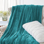 Walensee Fleece Blanket Plush Throw Fuzzy Lightweight (XL-Twin Size 66x90 Teal) Super Soft Microfiber Flannel Blankets for Couch, Bed, Sofa Ultra Luxurious Warm and Cozy for All Seasons