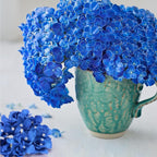 Auihiay 64PCS Royal Blue Hydrangea Artificial Flowers, Silk Hydrangea Heads with Stems, Fake Flowers for DIY Wedding Centerpiece, Home, Party, Baby Shower, Garden Decoration