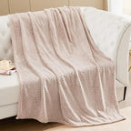 Exclusivo Mezcla Fleece Bed Blanket King Size, Super Soft and Warm Blankets for Couch, Sofa and Bed Waffle Textured, Cozy, Fuzzy and Lightweight (Mixed Camel, 90x104 Inches)