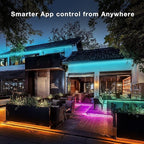 DAYBETTER 100 ft Outdoor Led Strip Lights Waterproof, Smart Light Strips with App Voice Control Remote, 5050 RGB Music Sync Color Changing Led Lights for Bedroom, Room Decor (3 Rolls of 32.8 ft)