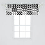 Ambesonne Cow Print Window Valance Pack of 2, Animal Hide Pattern Spots Farm Life Cattle Camouflage Animal Skin, Rod Pocket Curtain Valances for Kitchen Bedroom, 42" X 18", Charcoal Grey White