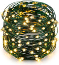 Twinkle Star, 4 Inches Indoor Outdoor, LED String Light Dimmable Control Starry Green Wire Lights Home Lighting Bedroom Wedding X-mas Party Decoration, Warm White