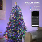 BrizLabs Smart Christmas Lights, 33FT 100 LED Color Changing String Lights APP/Voice Control, Warm White & Colored Dimmable Christmas Tree Light Music Fairy Light for Xmas Indoor Outdoor Home Decor