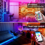 TJOY LED Lights for Bedroom 100ft, RGB Color Changing Led Strip Lighting with Remote and Smart APP Control, Music Sync Rope Lights via Bluetooth for Kitchen, TV, Room Decor