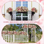 30 Pcs Artificial Faux Bougainvillea Fake Flower Silk Bougainvillea Branches UV Resistant Outdoor Indoor Decoration for Wedding Home Centerpieces Outside Decor (Peach Pink)