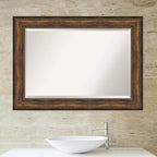 Amanti Art Bronze Bathroom Mirror for Over Sink, 32x44 Ballroom Bronze Rectangle Vanity Mirror, Large Traditional Frame, Hangs Horizonally and Vertically, Bathroom Wall Decor, Beveled Edge
