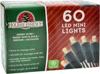 Holiday Essence 60 LED Mini Warm White Christmas Lights for Indoor and Outdoor Use Energy Efficient LED Bulbs with Green Wire